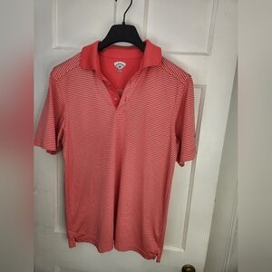 Callaway Men's Red Striped Polo Shirt
